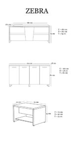 Zebra Çalışma Masa Takımı - Görsel 4