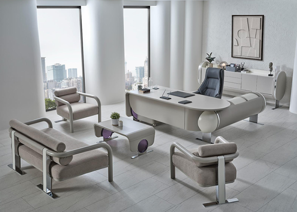 Aden Yönetici Masa Takımı "Krem"