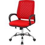 Feyza Fileli Çalışma Koltuğu Krom Ayak - Görsel 2